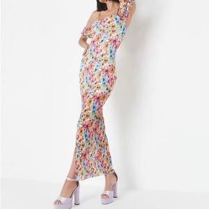 Floral Print Bardot Midaxi Dress